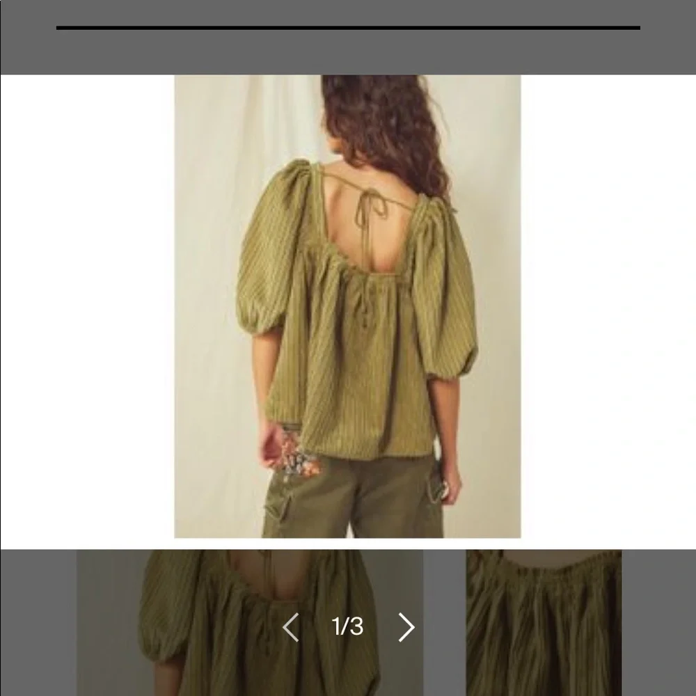 free people Raquel Cord Top SZ M